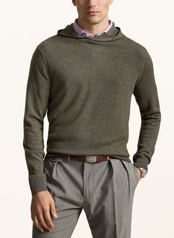 RLX RALPH LAUREN Cashmere Knit Hoodie KHAKI