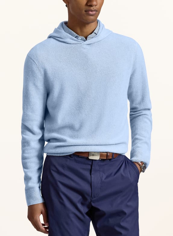 RLX RALPH LAUREN Cashmere Knit Hoodie LIGHT BLUE