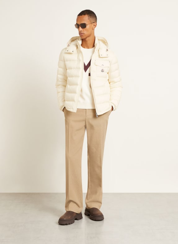 MONCLER Daunenjacke VERITH mit abnehmbarer Kapuze ECRU