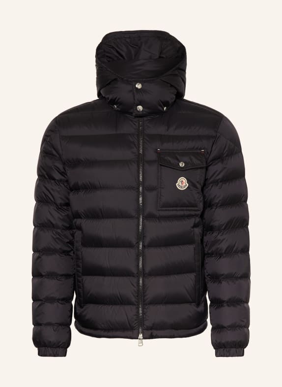 MONCLER Kurtka puchowa VERITH z odpinanym kapturem CZARNY