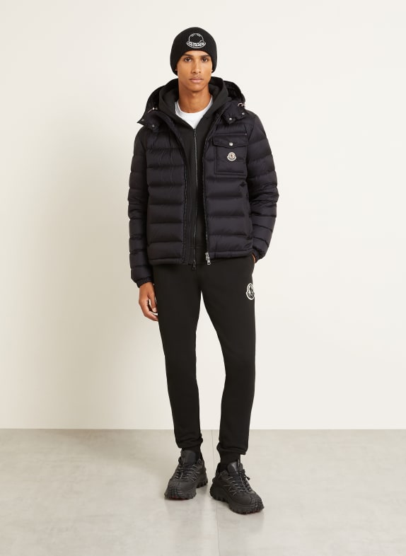 MONCLER Daunenjacke VERITH mit abnehmbarer Kapuze SCHWARZ