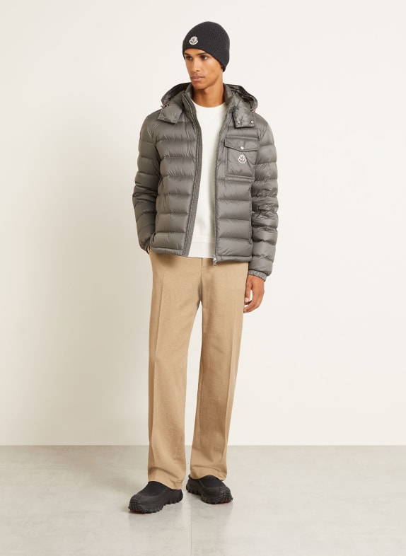 MONCLER Daunenjacke VERITH mit abnehmbarer Kapuze GRAU
