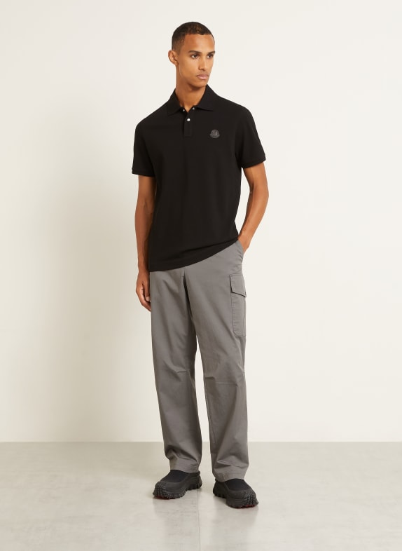 MONCLER Piqué-poloshirt ZWART
