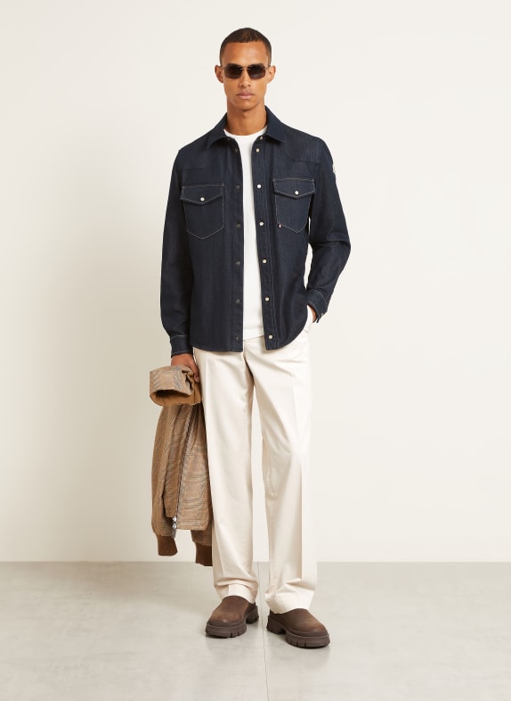 MONCLER Jeans-Overshirt DONKERBLAUW
