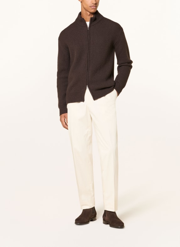Aurélien Strickjacke mit Merinowolle DUNKELBRAUN