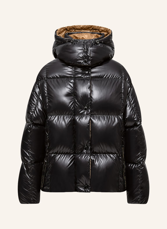 MONCLER Péřové bundy PARANA s odnímatelnou kapucí ČERNÁ