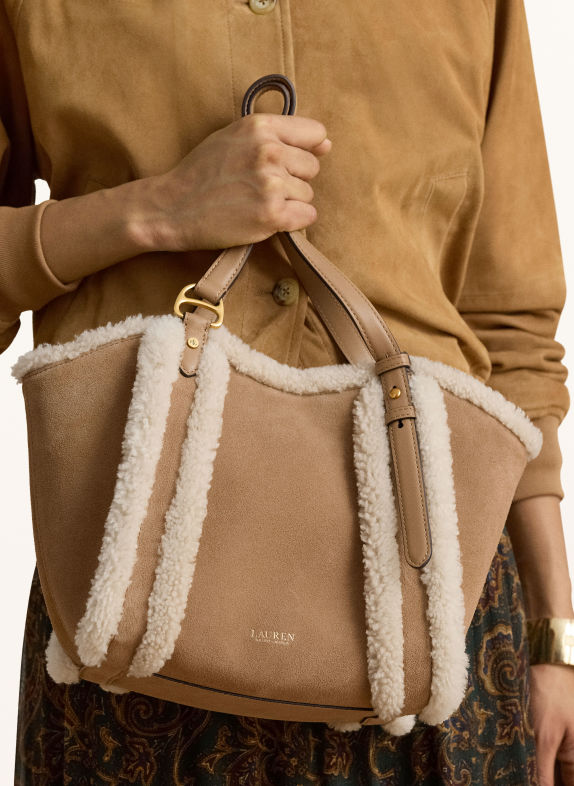 LAUREN RALPH LAUREN Shoppers TASHA SMALL CAMEL / CRÈME