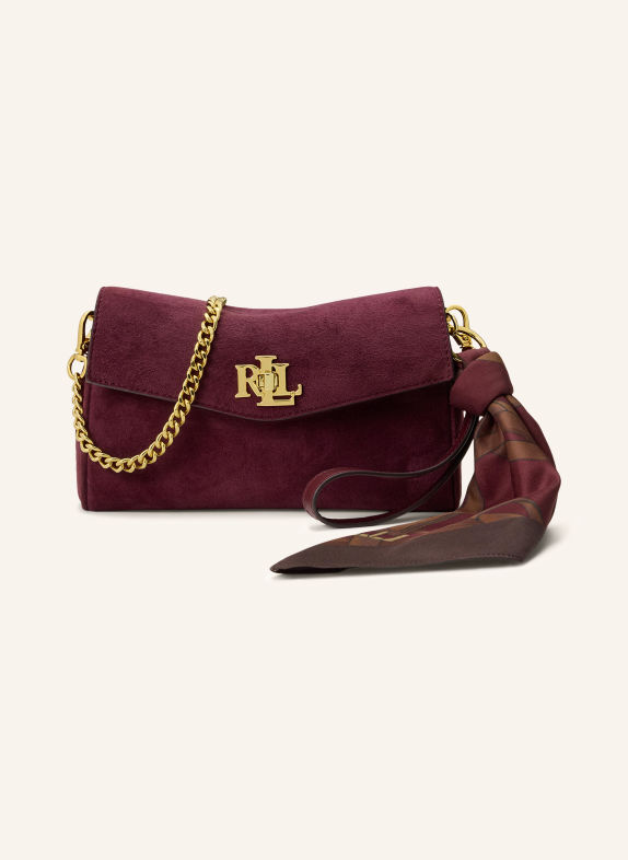 LAUREN RALPH LAUREN Umhängetasche DUNKELROT / GOLD