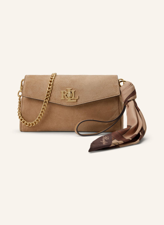 LAUREN RALPH LAUREN Umhängetasche HELLBRAUN / GOLD