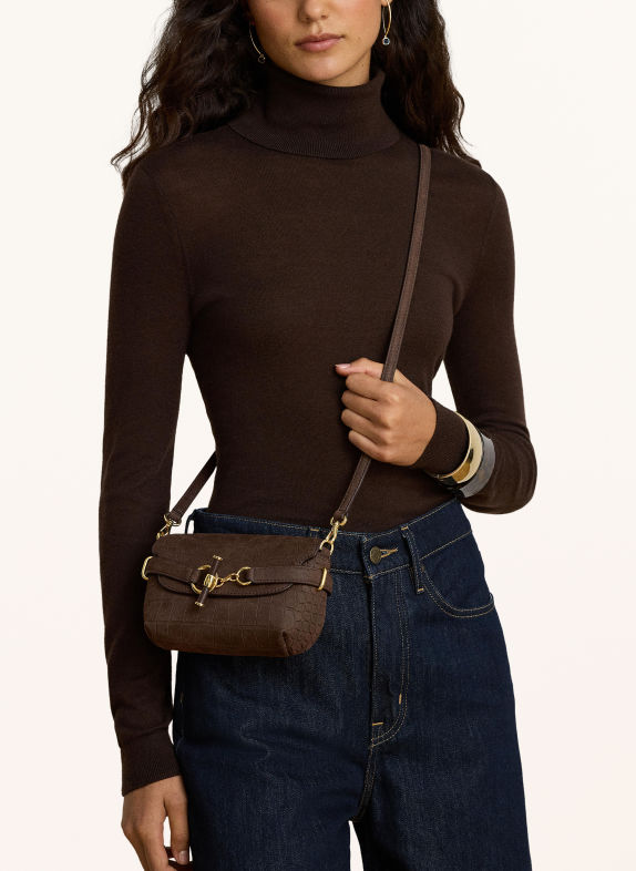 LAUREN RALPH LAUREN Schoudertas BLAKE SMALL MARRON FONCÉ / GOUD