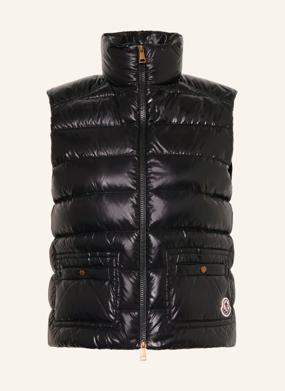 MONCLER FRELON Down vest BLACK