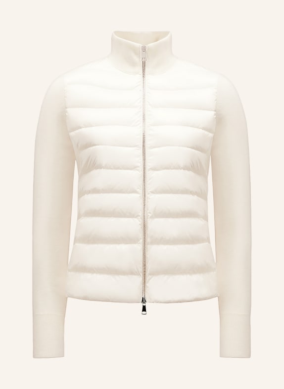 MONCLER Lightweight-Daunenjacke im Materialmix WEISS