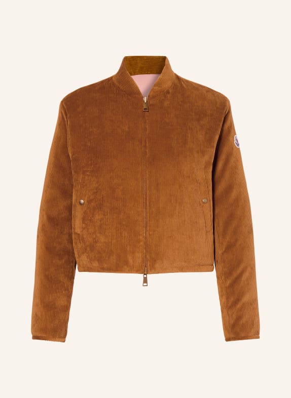 MONCLER Vändbar dunjacka BLAGEON BRUN / ROSA