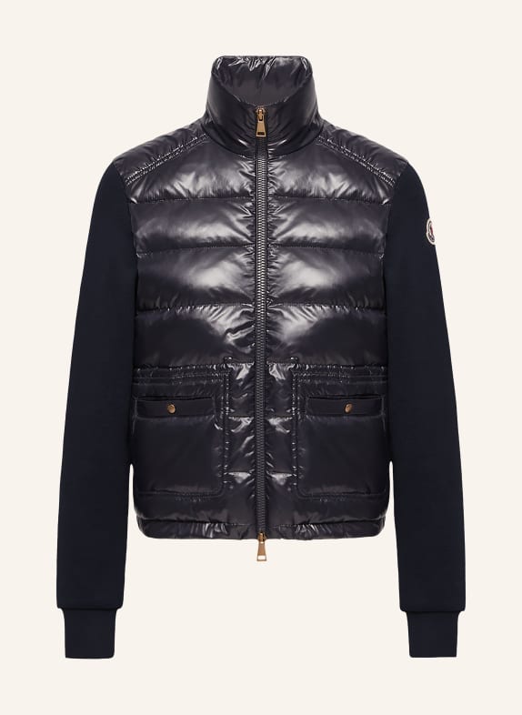 MONCLER Down jacket in a blend of materials DARK BLUE