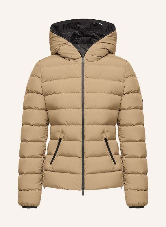 MONCLER Péřové bundy HERBES BÉŽOVÁ