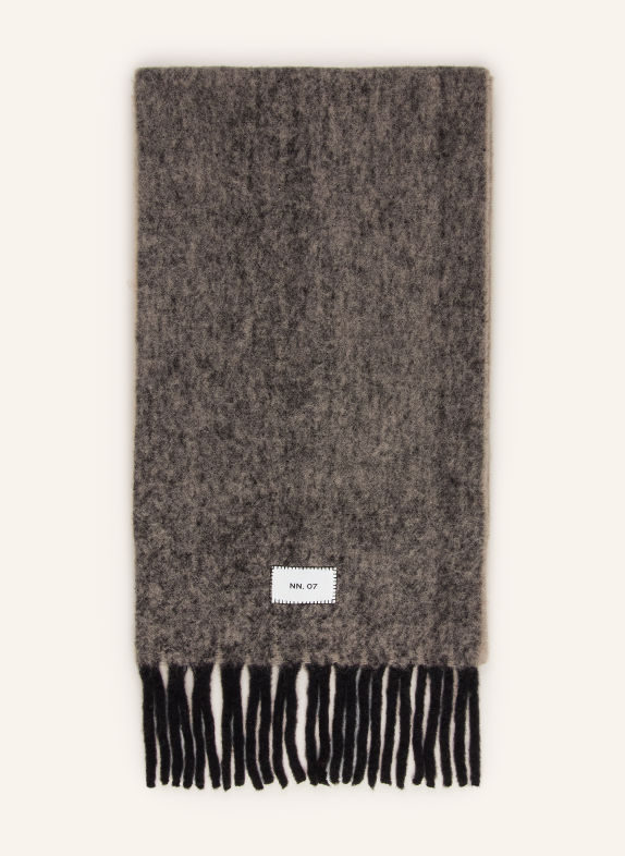 NN.07 Sjaal van alpaca GRIJS / TAUPE / DONKERGRIJS