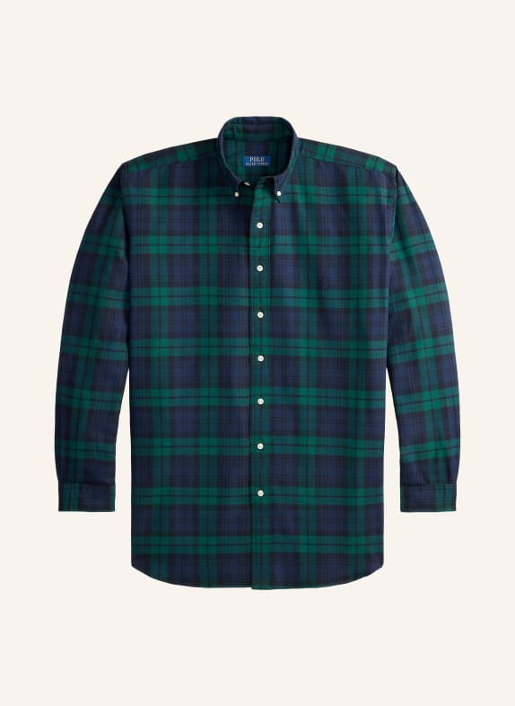 POLO RALPH LAUREN Big & Tall Comfort Fit Shirt DARK BLUE / GREEN