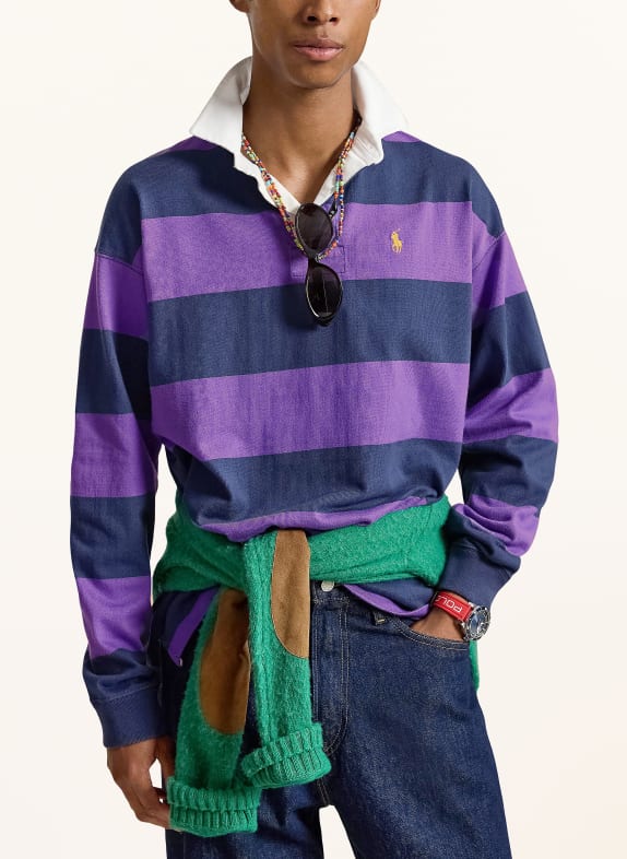 POLO RALPH LAUREN Koszulka w stylu rugby GRANATOWY / LILA / BIAŁY
