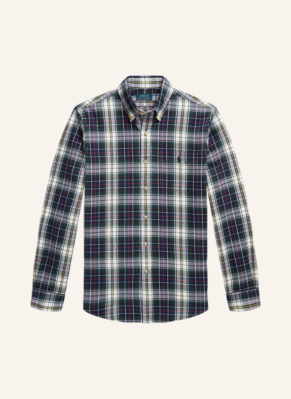 POLO RALPH LAUREN Hemd Custom Fit DUNKELBLAU / ECRU / ROT