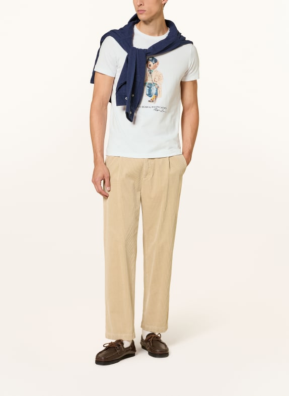 POLO RALPH LAUREN T-shirt WIT / BEIGE / BLAUW