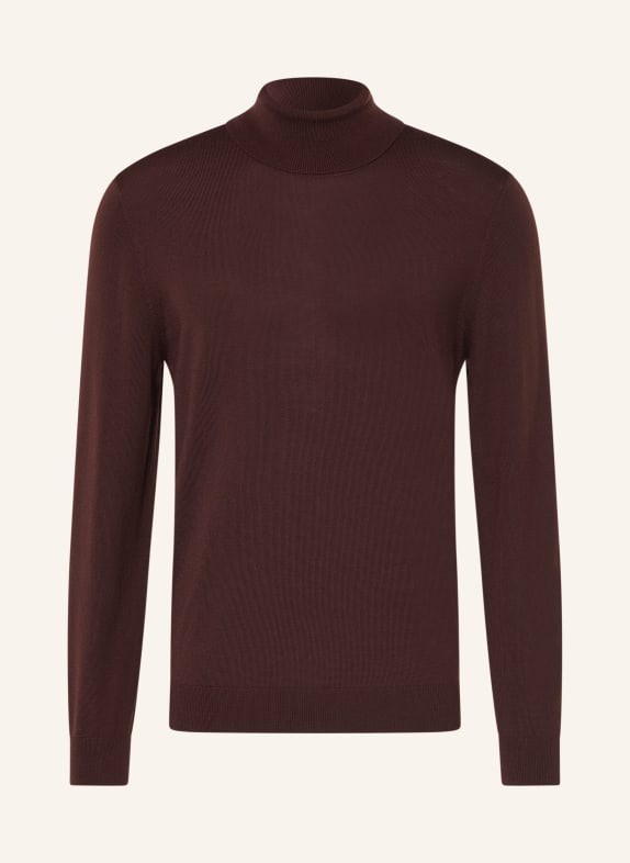 OLYMP Rollkragenpullover DUNKELROT