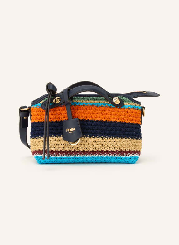 FENDI BY THE WAY SOFT MINI Crossbody Bag DARK BLUE / BEIGE / ORANGE