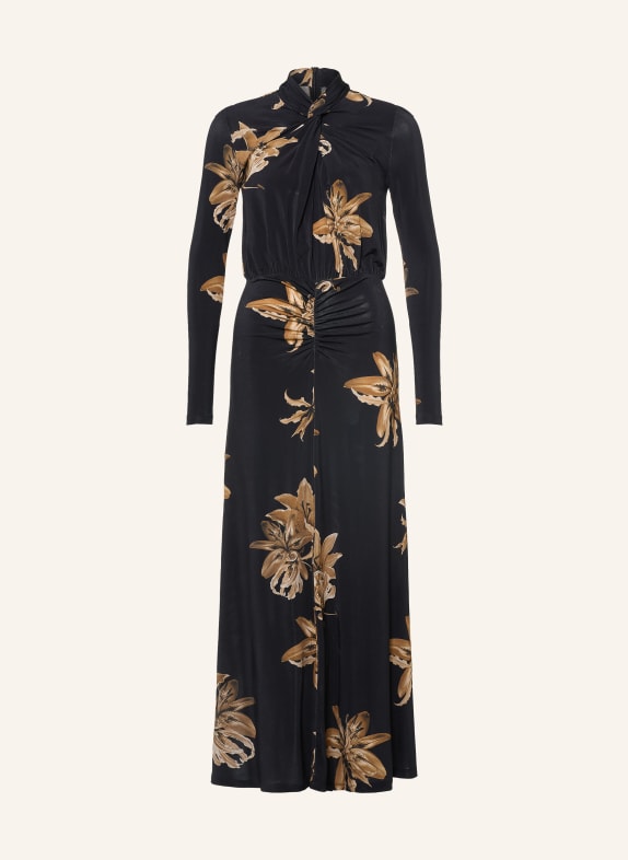 ALLSAINTS MINA Jersey Dress BLACK / BEIGE