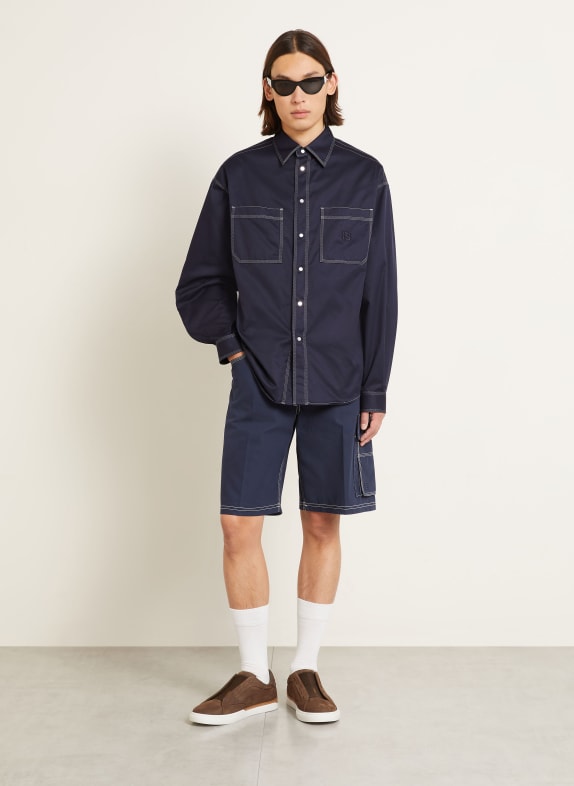 FENDI Overhemd Comfort Fit DONKERBLAUW