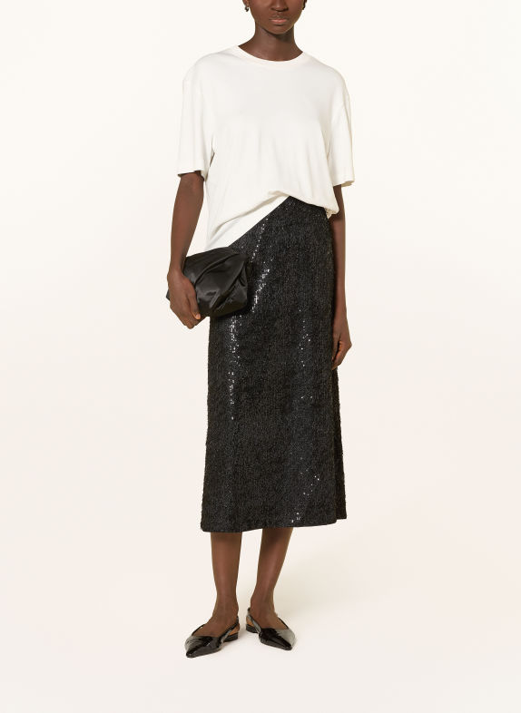 COMMA Sequin Skirt BLACK