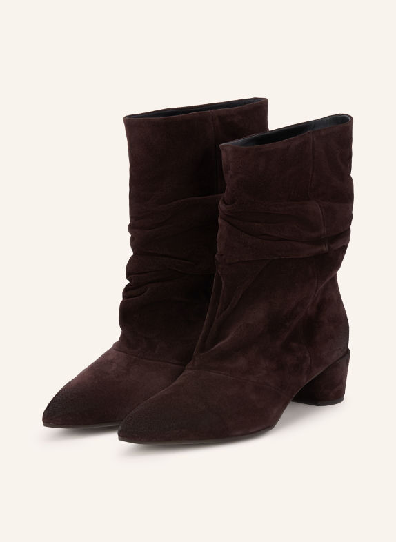 POEVE Bottines CHASE MARRON FONCÉ