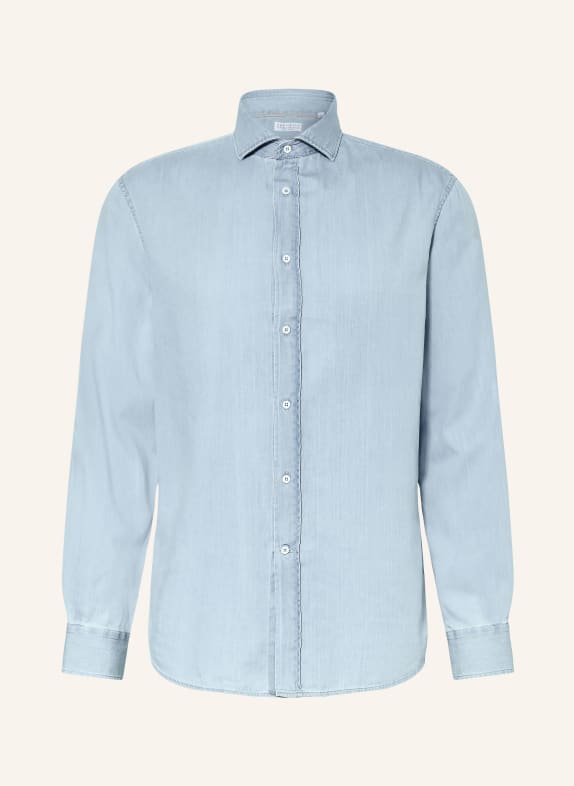 BRUNELLO CUCINELLI Comfort Fit Denim Shirt LIGHT BLUE