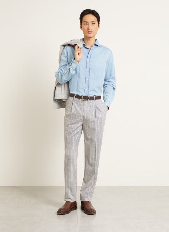 BRUNELLO CUCINELLI Džínová košile Comfort Fit TMAVĚ MODRÁ