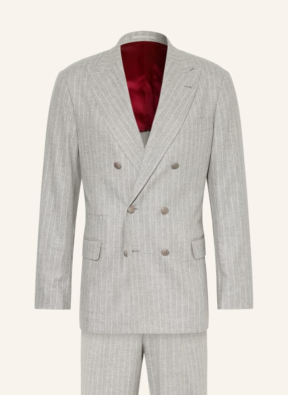 BRUNELLO CUCINELLI Slim Fit-kostym LJUSGRÅ / VIT