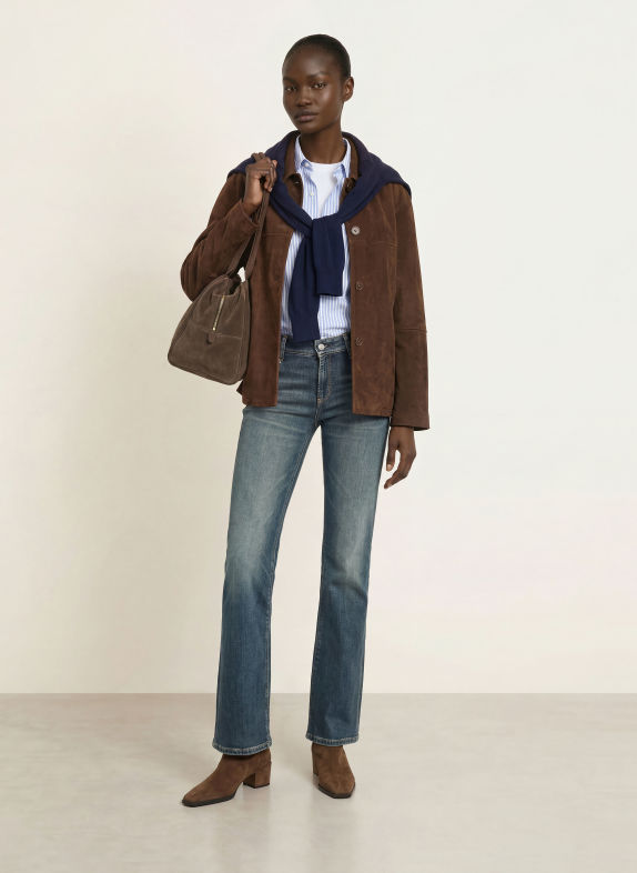CAMBIO Bootcut jeans PARIS 5157 greenish dark blue