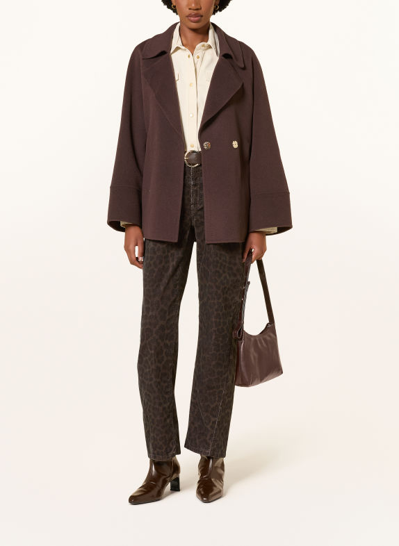 CAMBIO ORNELLA Cord Pants BROWN / BLACK