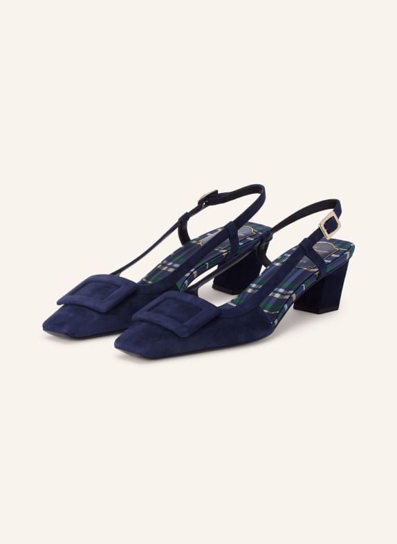 Roger Vivier Slingpumps BELLE VIVIER DUNKELBLAU / SILBER