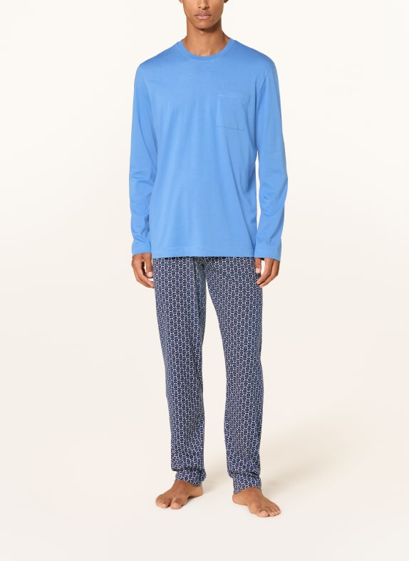 mey Pyjamas-serien BLUE CHAINS BLÅ / MÖRKBLÅ / VIT