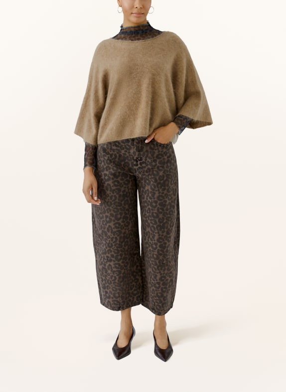 oui Cashmere-Pullover mit 3/4-Arm BEIGE