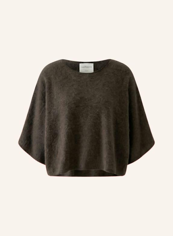 oui Pull en cachemire à manches 3/4 MARRON FONCÉ