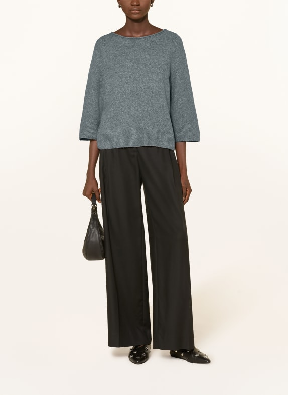 oui Pullover mit 3/4-Arm GRAU