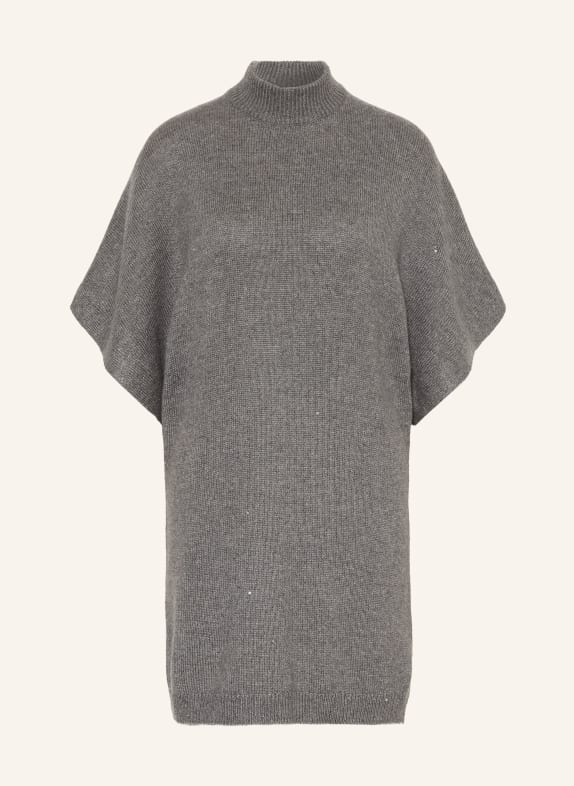 BRUNELLO CUCINELLI Knit dress with sequins GRAY