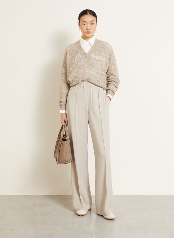 BRUNELLO CUCINELLI Broek in joggingstijl LICHTGRIJS