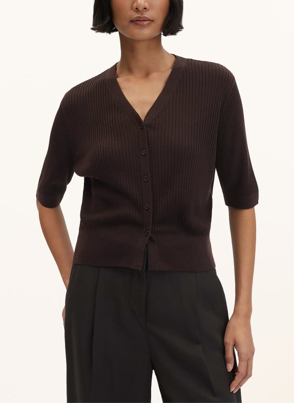 someday TILINA-vest met 3/4-mouwen MARRON FONCÉ