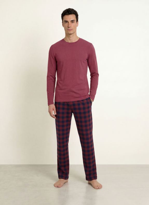 mey Schlafshirt Serie RELAXED TUNED DUNKELROT
