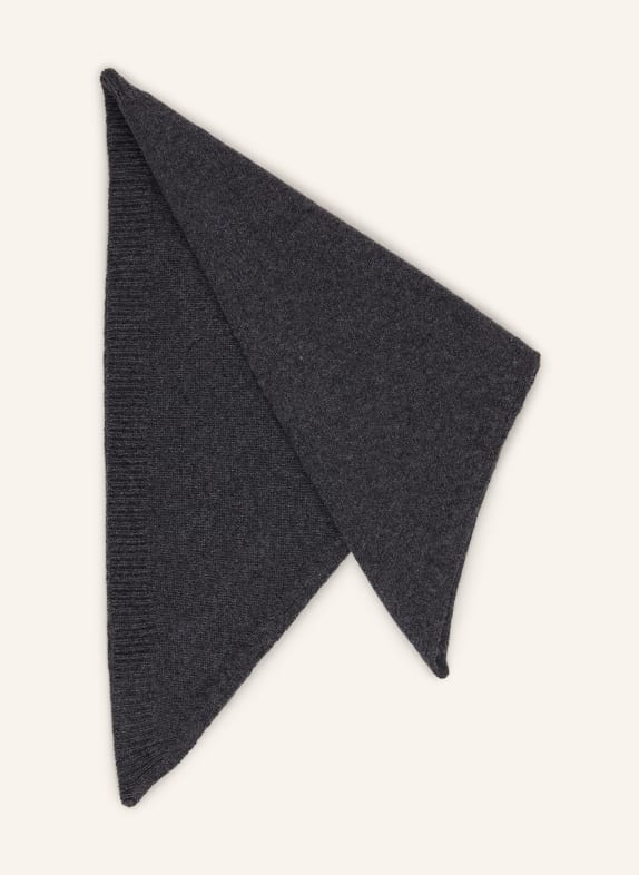RÓHE Triangular scarf with cashmere DARK GRAY