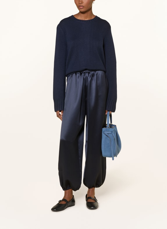 (THE MERCER) N.Y. Satijnen broek DONKERBLAUW