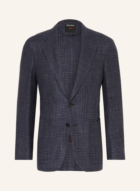 ZEGNA Sakko LAGO Extra Slim Fit mit Cashmere DUNKELBLAU / GRAU / WEISS