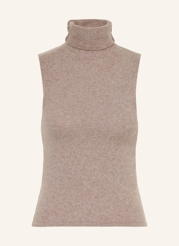by Aylin Koenig Gebreide top NILA met merinowol TAUPE