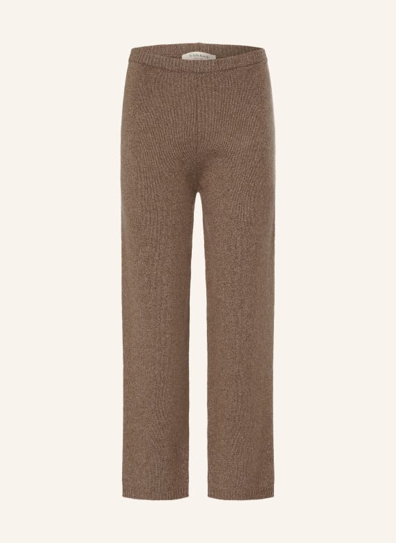 by Aylin Koenig Gebreide broek NEA met merinowol BRUIN