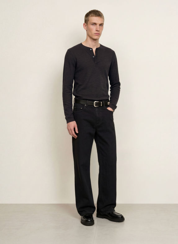 G-Star Henley-shirt ZWART